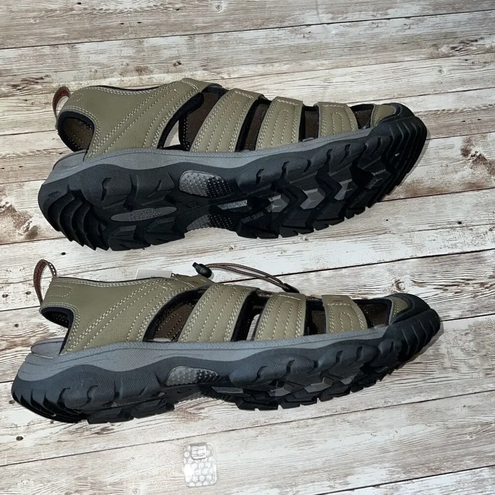 New! Sonoma Men’s Sherman‎ Bump Toe Sandals Sz 13 Taupe Cushioned Footbed NWT